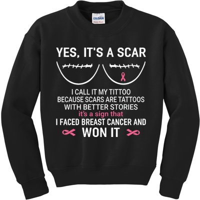 Yes ItS A Scar I Call It My Tittoo Kids Sweatshirt