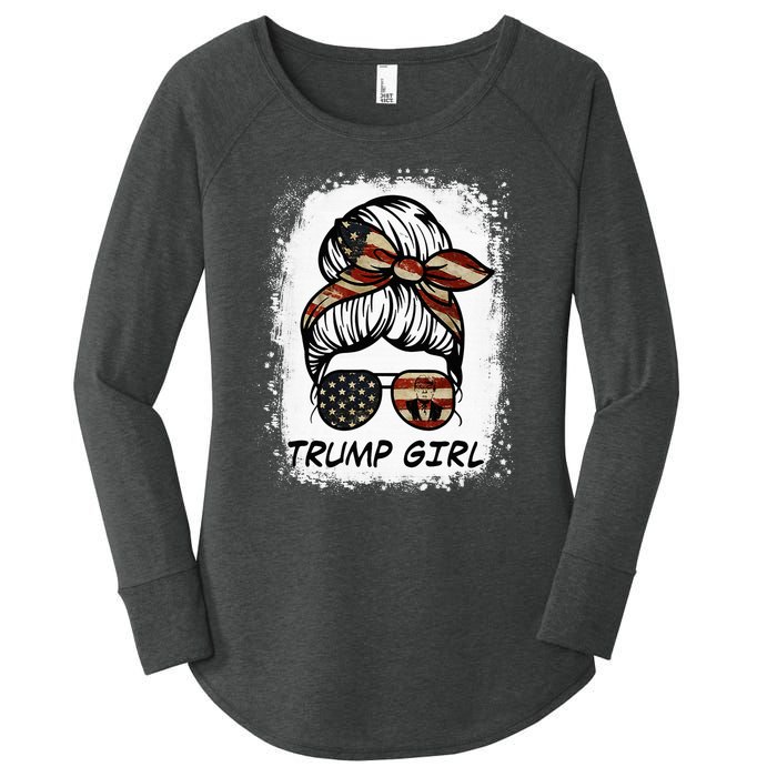 Yes IM A Trump Girl Get Over It Trump 2024 Election Gifts Women's Perfect Tri Tunic Long Sleeve Shirt