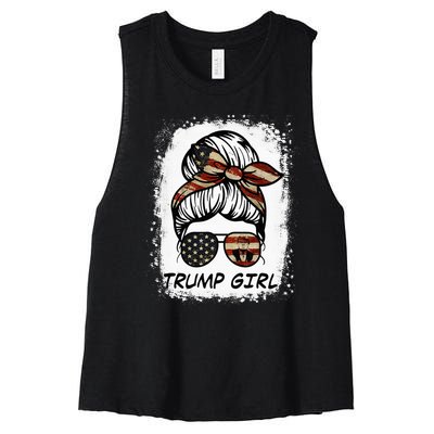 Yes IM A Trump Girl Get Over It Trump 2024 Election Gifts Women's Racerback Cropped Tank