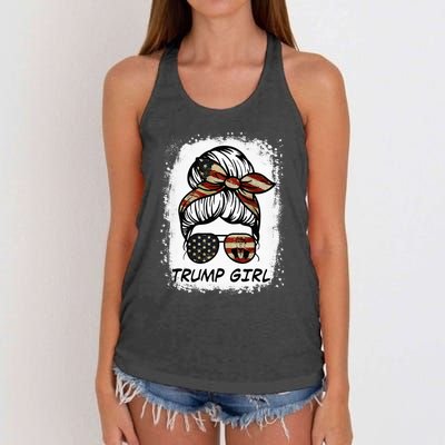 Yes IM A Trump Girl Get Over It Trump 2024 Election Gifts Women's Knotted Racerback Tank