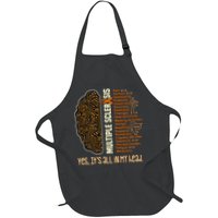 Yes It's All In My Head Multiple Sclerosis Ribbon Brain Full-Length Apron With Pockets