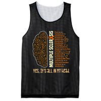 Yes It's All In My Head Multiple Sclerosis Ribbon Brain Mesh Reversible Basketball Jersey Tank