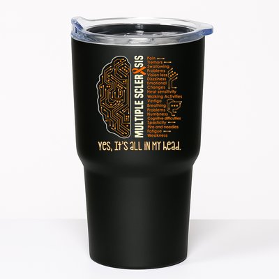 Yes It's All In My Head Multiple Sclerosis Ribbon Brain Tumbler