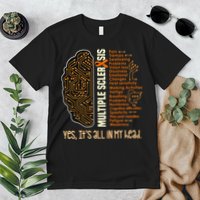 Yes It's All In My Head Multiple Sclerosis Ribbon Brain Premium T-Shirt