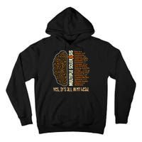 Yes It's All In My Head Multiple Sclerosis Ribbon Brain Tall Hoodie