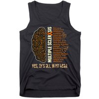 Yes It's All In My Head Multiple Sclerosis Ribbon Brain Tank Top