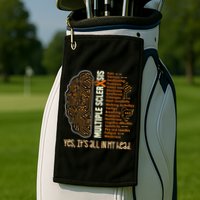Yes It's All In My Head Multiple Sclerosis Ribbon Brain Golf Towel