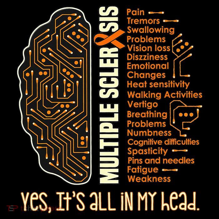 Yes It's All In My Head Multiple Sclerosis Ribbon Brain Visor