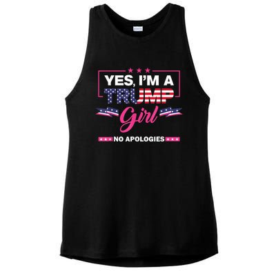 Yes IM A Trump No Apologies 2024 Election Ladies PosiCharge Tri-Blend Wicking Tank