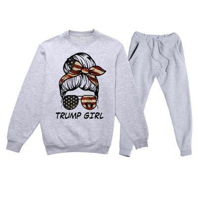 Yes IM A Trump Girl Get Over It Trump 2024 Election Gifts Premium Crewneck Sweatsuit Set