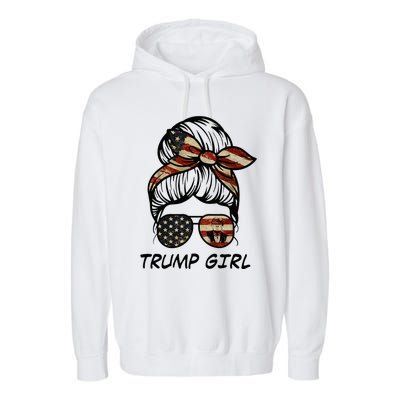 Yes IM A Trump Girl Get Over It Trump 2024 Election Gifts Garment-Dyed Fleece Hoodie