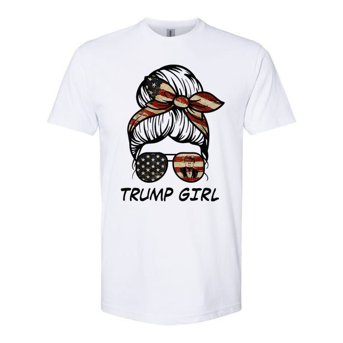 Yes IM A Trump Girl Get Over It Trump 2024 Election Gifts Softstyle CVC T-Shirt