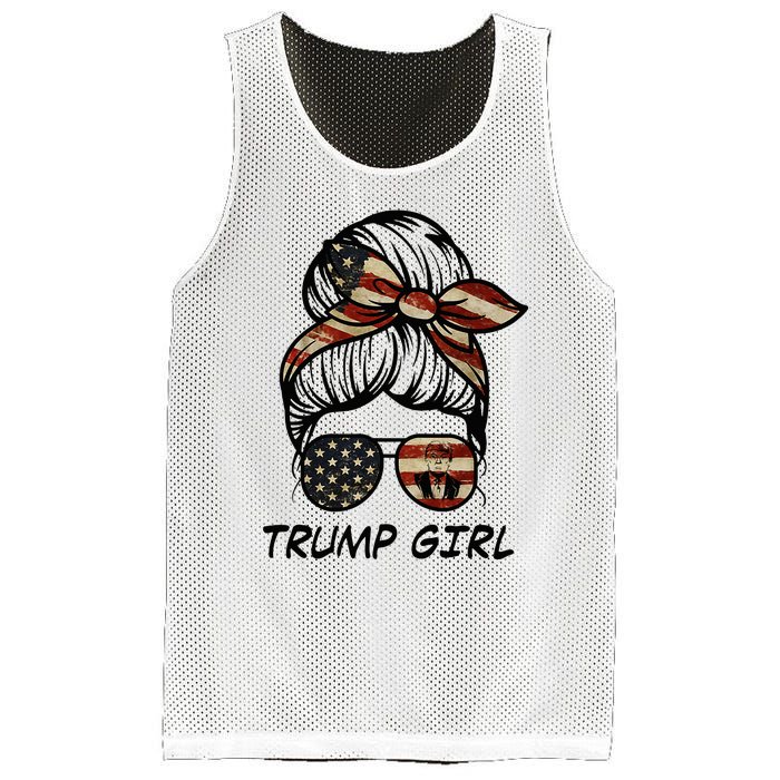 Yes IM A Trump Girl Get Over It Trump 2024 Election Gifts Mesh Reversible Basketball Jersey Tank