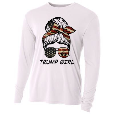 Yes IM A Trump Girl Get Over It Trump 2024 Election Gifts Cooling Performance Long Sleeve Crew