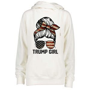 Yes IM A Trump Girl Get Over It Trump Girl 2024 Election Womens Funnel Neck Pullover Hood