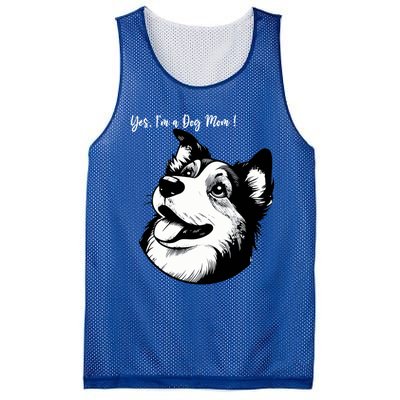 Yes Im A Dog Mom Displays Love For This Lovely Pet Mesh Reversible Basketball Jersey Tank