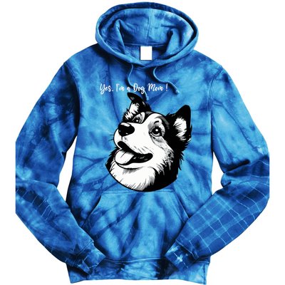 Yes Im A Dog Mom Displays Love For This Lovely Pet Tie Dye Hoodie