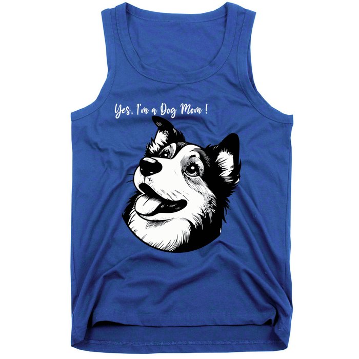 Yes Im A Dog Mom Displays Love For This Lovely Pet Tank Top