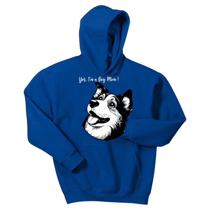 Yes Im A Dog Mom Displays Love For This Lovely Pet Kids Hoodie