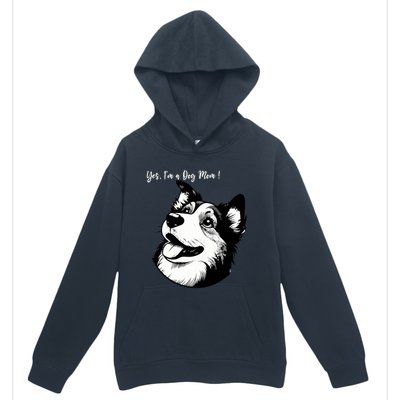 Yes Im A Dog Mom Displays Love For This Lovely Pet Urban Pullover Hoodie