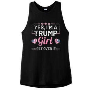 Yes Im A Trump Girl Get Over It Donald Trump Ladies PosiCharge Tri-Blend Wicking Tank