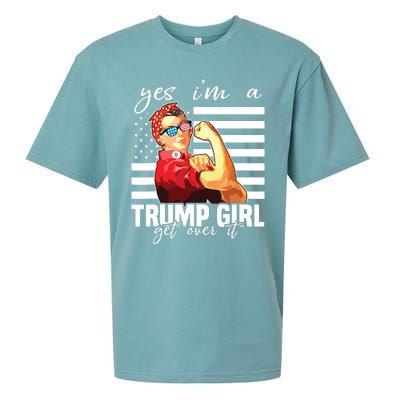 Yes Im A Trump Girl Get Over It Trump 2020 Sueded Cloud Jersey T-Shirt