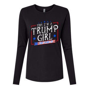 Yes IM A Trump Girl Get Over It Gifts For Trump Supporter Womens Cotton Relaxed Long Sleeve T-Shirt