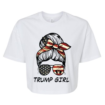 Yes Im A Trump Girl Get Over It Trump 2024 Election Gifts Bella+Canvas Jersey Crop Tee