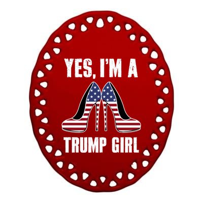 Yes IM A Trump Cute Gift Ceramic Oval Ornament