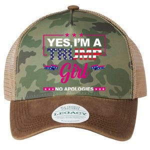 Yes Im A Trump Girl No Apologies 2024 Election Legacy Tie Dye Trucker Hat