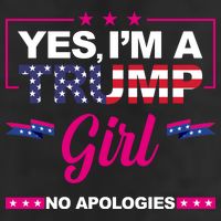 Yes Im A Trump Girl No Apologies 2024 Election 7 Panel Mesh Trucker Snapback Hat