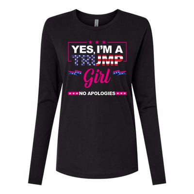 Yes Im A Trump Girl No Apologies 2024 Election Womens Cotton Relaxed Long Sleeve T-Shirt