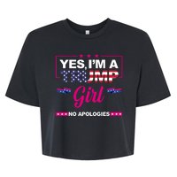 Yes Im A Trump Girl No Apologies 2024 Election Bella+Canvas Jersey Crop Tee