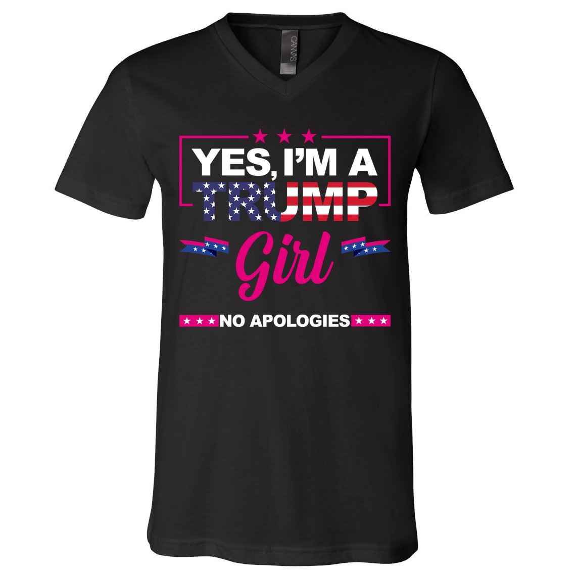 Yes Im A Trump Girl No Apologies 2024 Election V-Neck T-Shirt