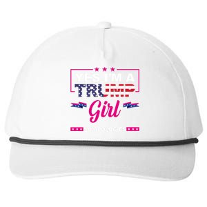 Yes Im A Trump Girl No Apologies 2024 Election Snapback Five-Panel Rope Hat