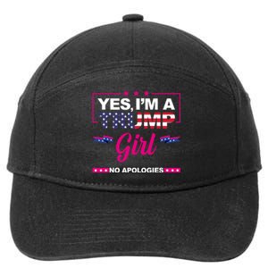 Yes Im A Trump Girl No Apologies 2024 Election 7-Panel Snapback Hat