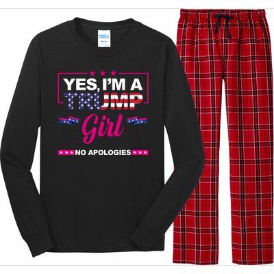 Yes Im A Trump Girl No Apologies 2024 Election Long Sleeve Pajama Set