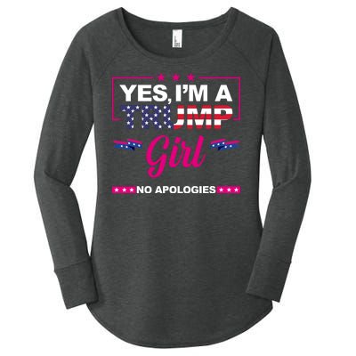 Yes Im A Trump Girl No Apologies 2024 Election Women's Perfect Tri Tunic Long Sleeve Shirt