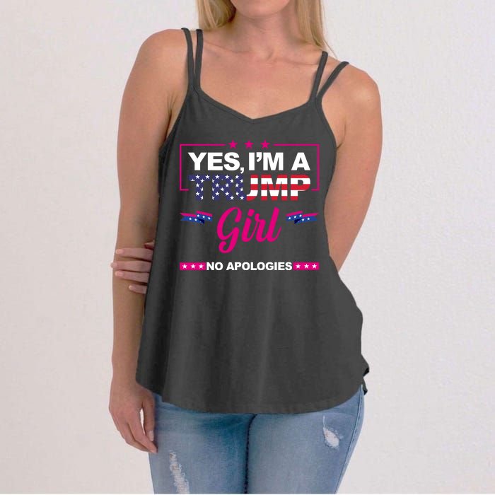 Yes Im A Trump Girl No Apologies 2024 Election Women's Strappy Tank