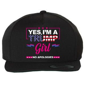 Yes Im A Trump Girl No Apologies 2024 Election Wool Snapback Cap