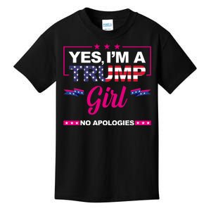 Yes Im A Trump Girl No Apologies 2024 Election Kids T-Shirt