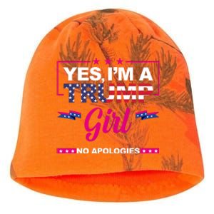 Yes Im A Trump Girl No Apologies 2024 Election Kati - Camo Knit Beanie