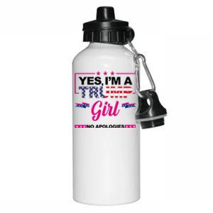 Yes Im A Trump Girl No Apologies 2024 Election Aluminum Water Bottle