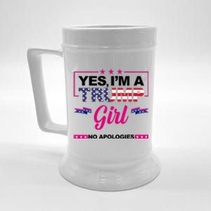 Yes Im A Trump Girl No Apologies 2024 Election Beer Stein