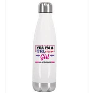 Yes Im A Trump Girl No Apologies 2024 Election Stainless Steel Insulated Water Bottle