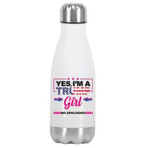 Yes Im A Trump Girl No Apologies 2024 Election Stainless Steel Insulated Water Bottle