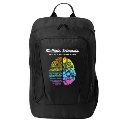 Yes ItS All In My Head Multiple Sclerosis Gift Ms Gift City Backpack