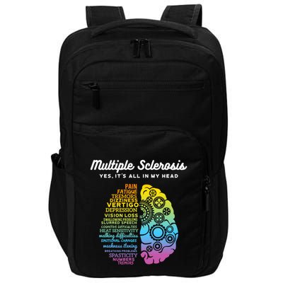 Yes ItS All In My Head Multiple Sclerosis Gift Ms Gift Impact Tech Backpack