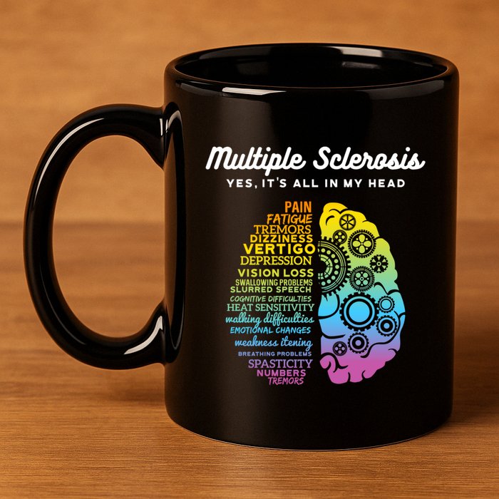 Yes ItS All In My Head Multiple Sclerosis Gift Ms Gift 11oz C Handle Ceramic Mug