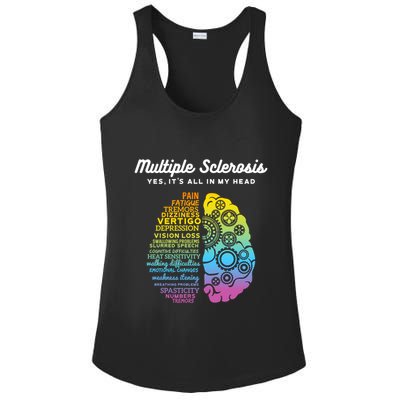 Yes ItS All In My Head Multiple Sclerosis Gift Ms Gift Ladies PosiCharge Competitor Racerback Tank